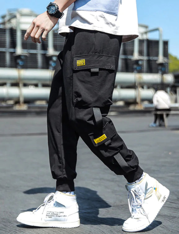 Casual Harem Pants with Cuffs - Work Pants Style