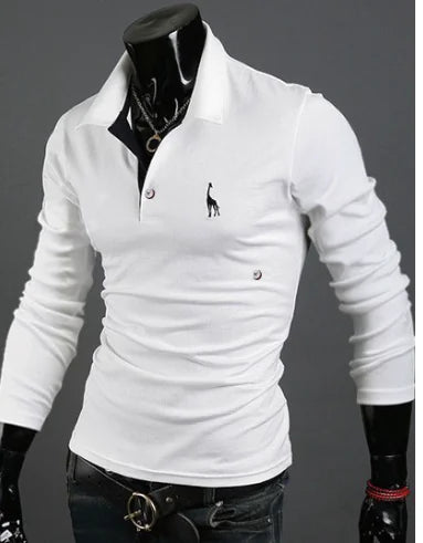 Paul Shirt, T-Shirt, Long Sleeve Men's Wear with Deer Embroidery