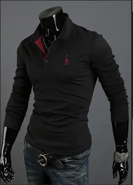 Paul Shirt, T-Shirt, Long Sleeve Men's Wear with Deer Embroidery