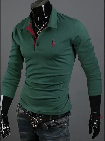 Paul Shirt, T-Shirt, Long Sleeve Men's Wear with Deer Embroidery